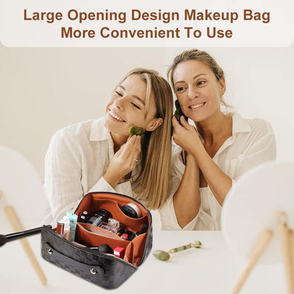 Belle Vault® Travel Makeup Bag - Black