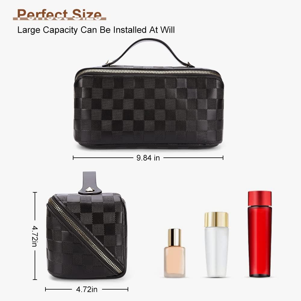 Belle Vault® Travel Makeup Bag - Black