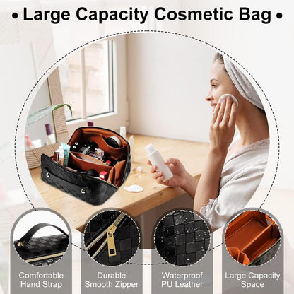 Belle Vault® Travel Makeup Bag - Black